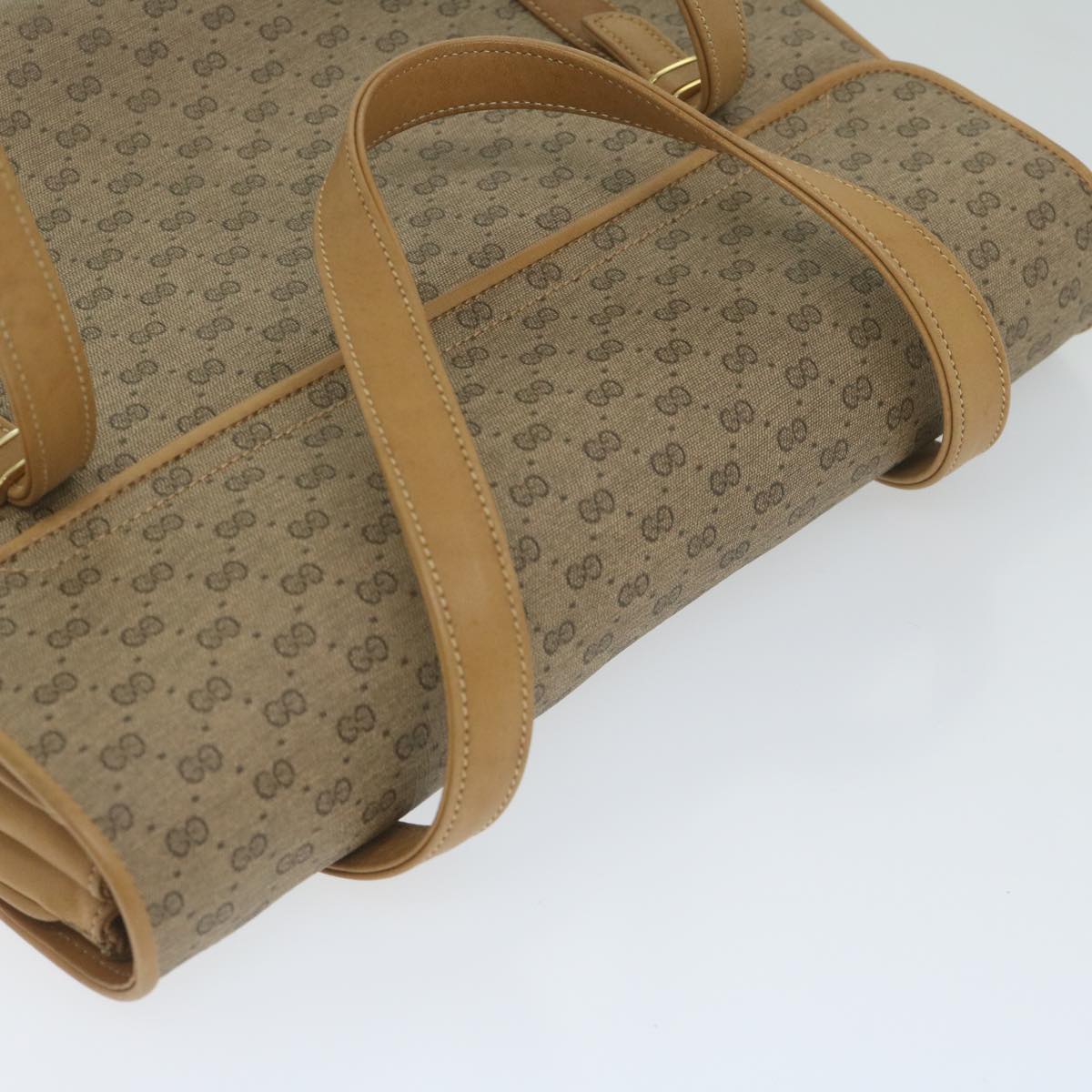 GUCCI Micro GG Supreme Hand Bag PVC Leather Beige 000 46 4857 th4354