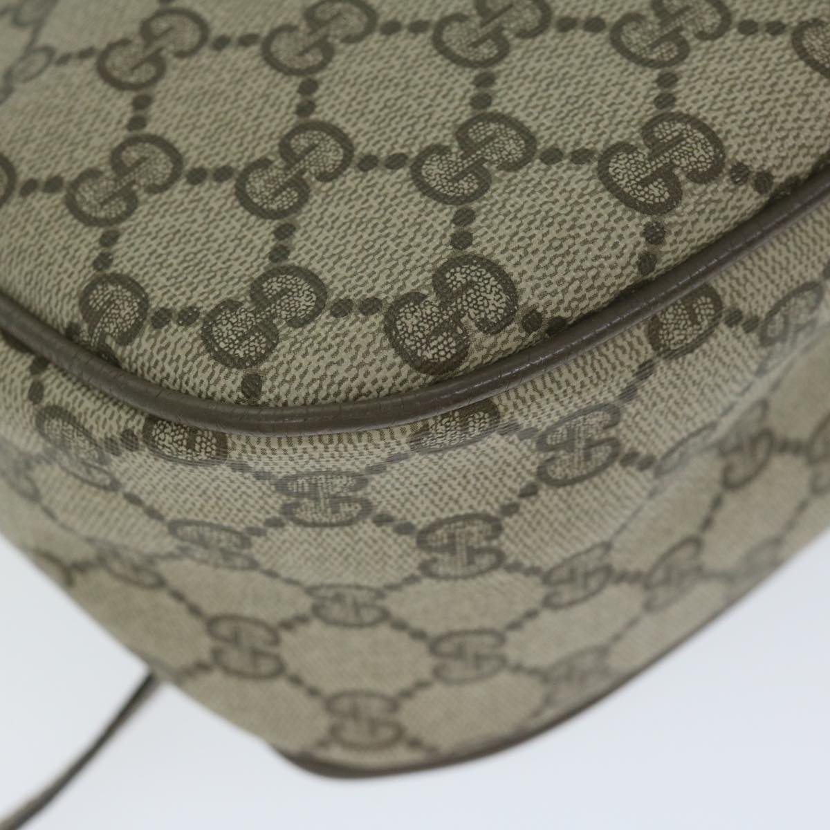 GUCCI GG Supreme Web Sherry Line Shoulder Bag Beige Red 14 02 032 th4355
