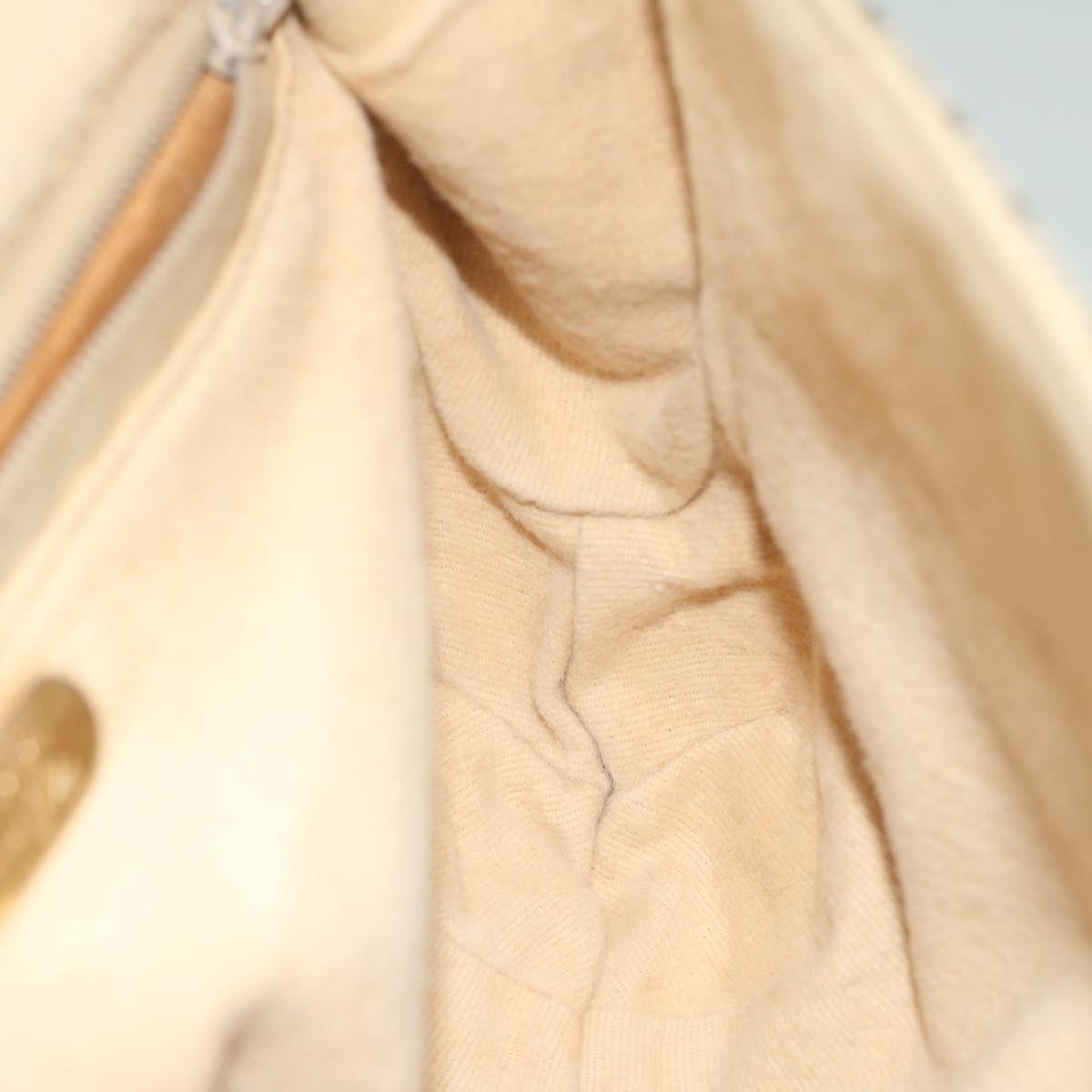 GUCCI GG Plus Supreme Shoulder Bag PVC Leather Beige th4389