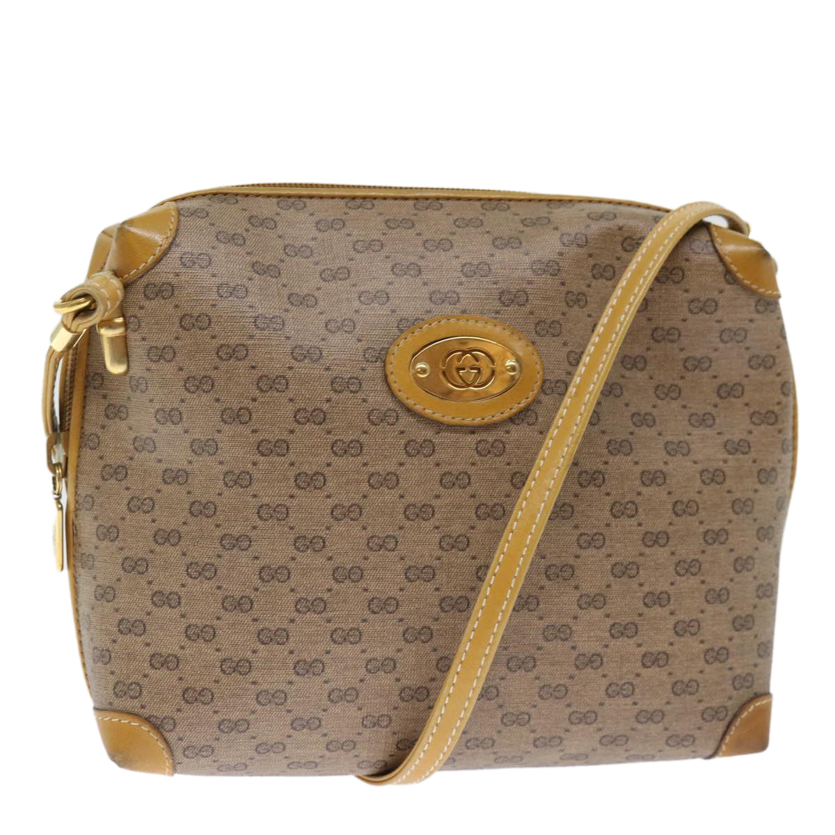 GUCCI Micro GG Supreme Shoulder Bag PVC Beige 007 104 4916 th4789