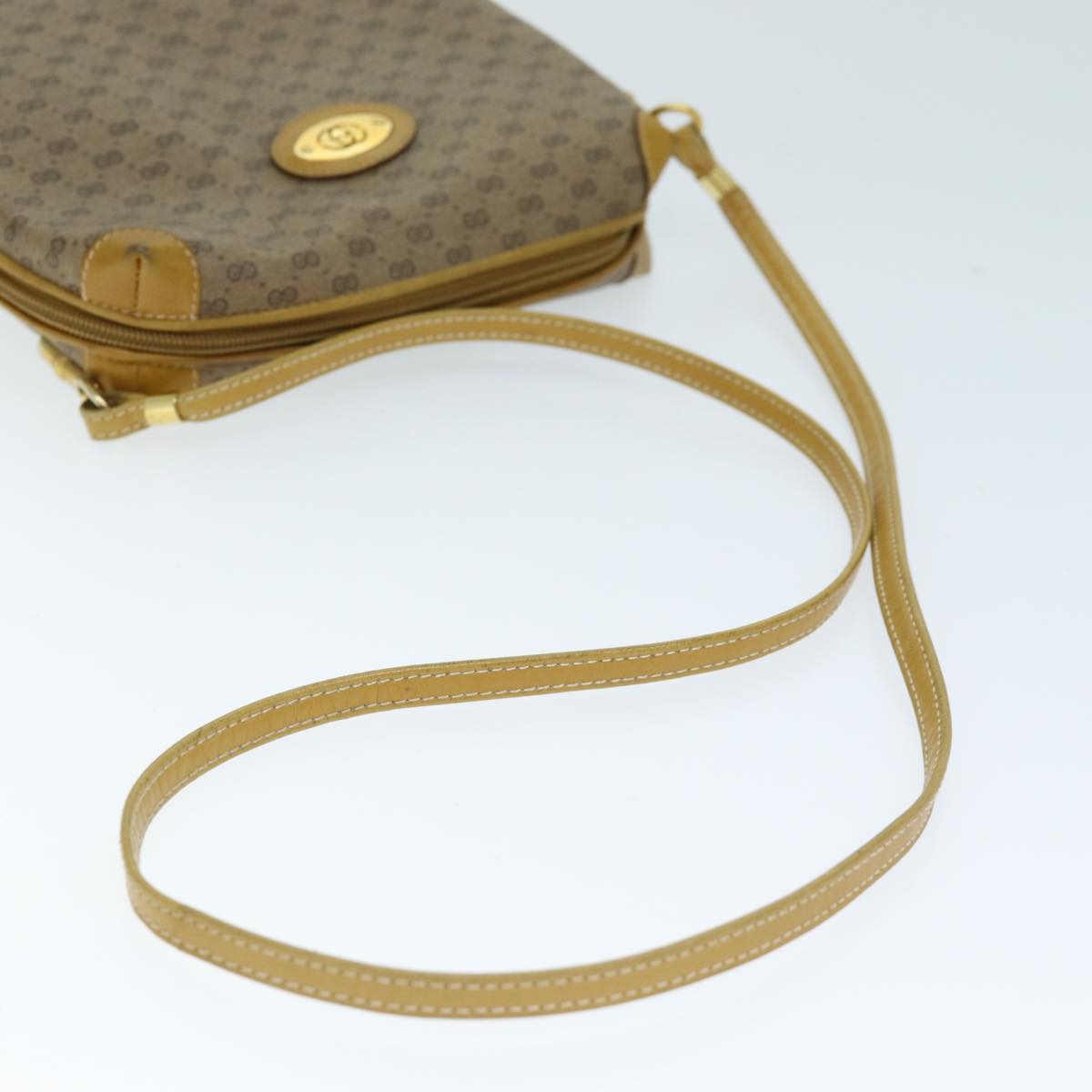 GUCCI Micro GG Supreme Shoulder Bag PVC Beige 007 104 4916 th4789