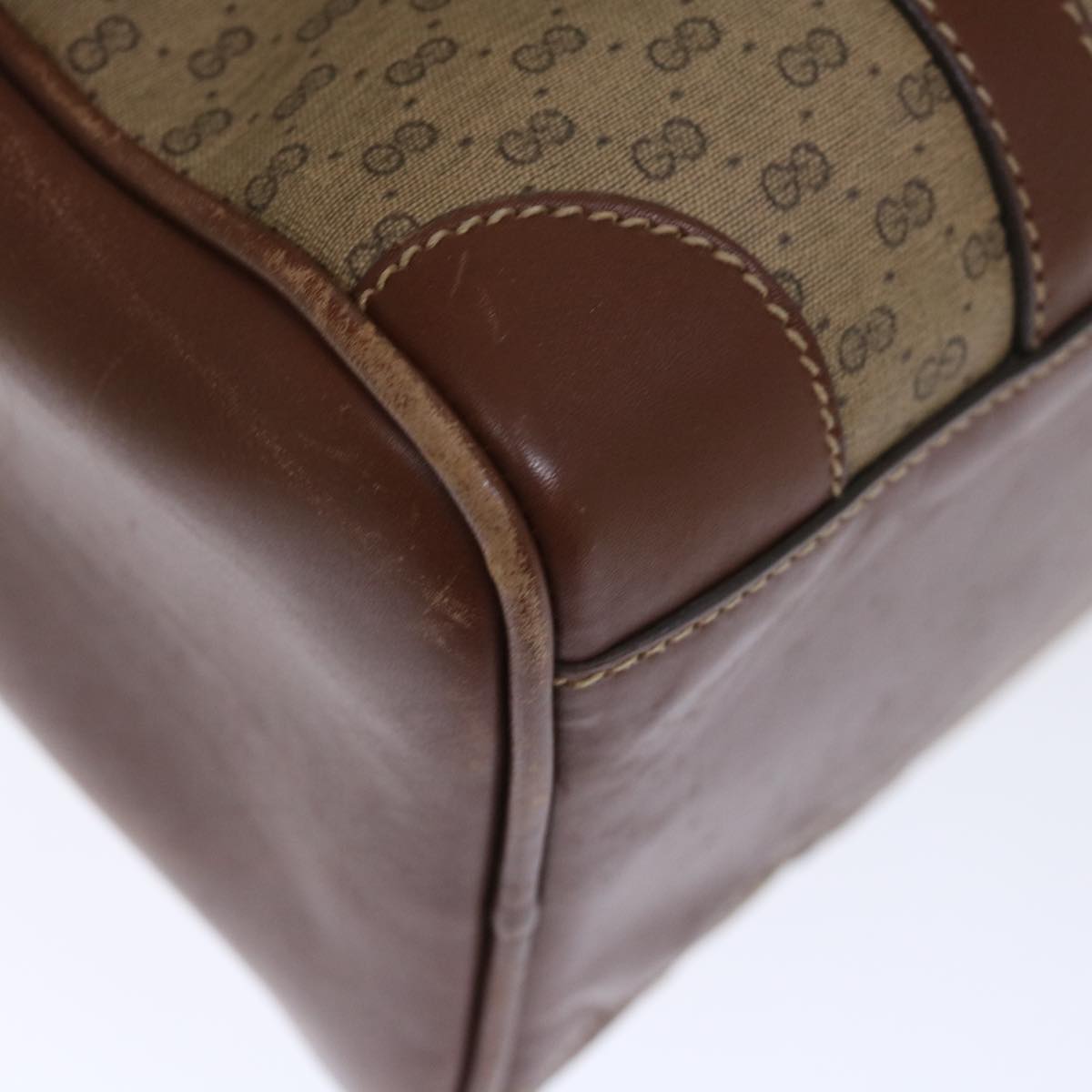 GUCCI Micro GG Supreme Shoulder Bag PVC Beige th4821