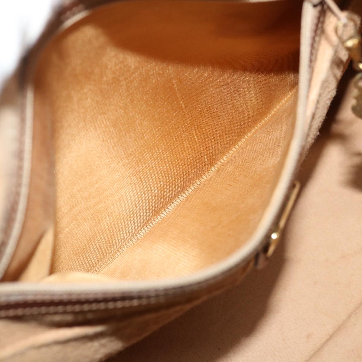 GUCCI Micro GG Supreme Shoulder Bag PVC Beige th4821