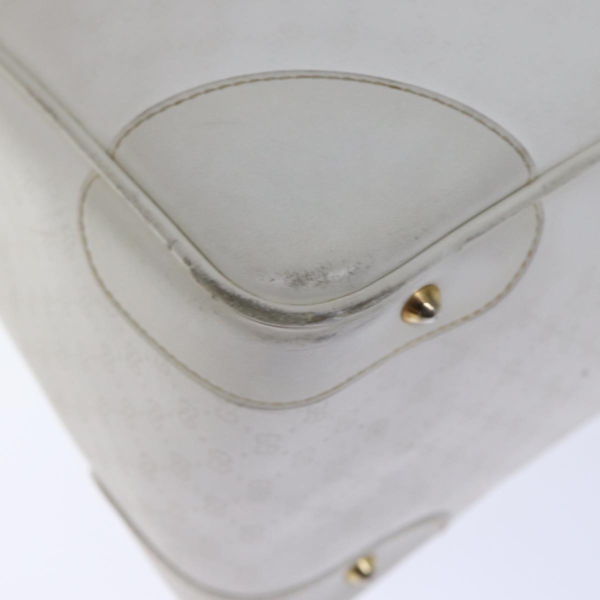 GUCCI Micro GG Canvas Hand Bag PVC 2way White 002 123 0167 th4828