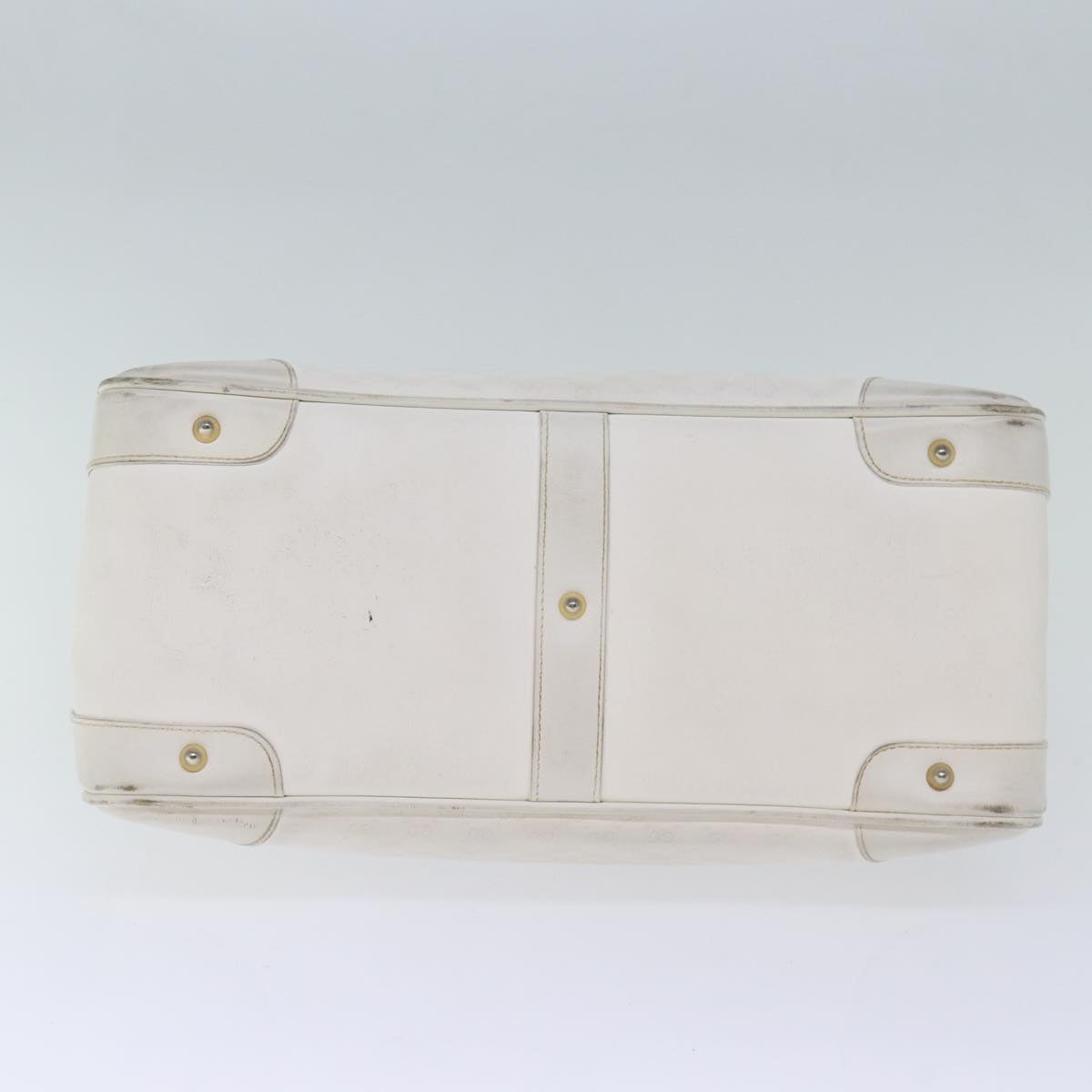 GUCCI Micro GG Canvas Hand Bag PVC 2way White 002 123 0167 th4828