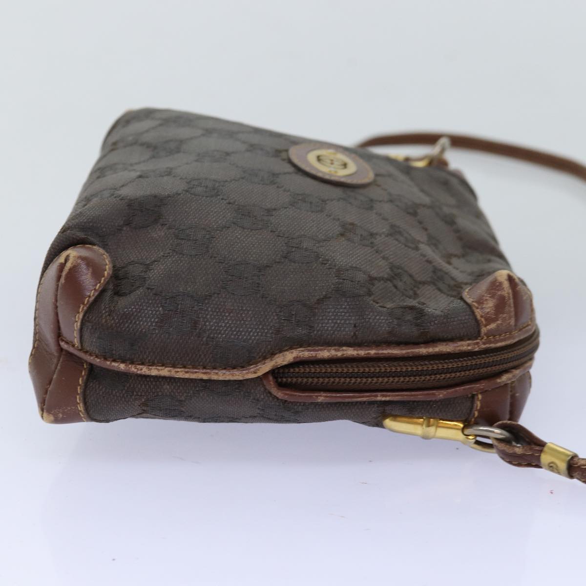 GUCCI GG Canvas Shoulder Bag Brown 007 104 4916 th4893