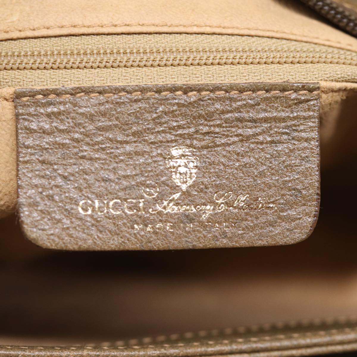 GUCCI GG Supreme Shoulder Bag PVC Leather Beige 41 02 090 th4950