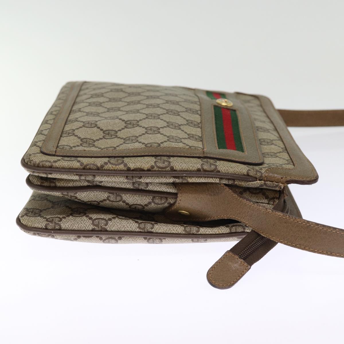 GUCCI GG Supreme Shoulder Bag PVC Leather Beige 41 02 090 th4950