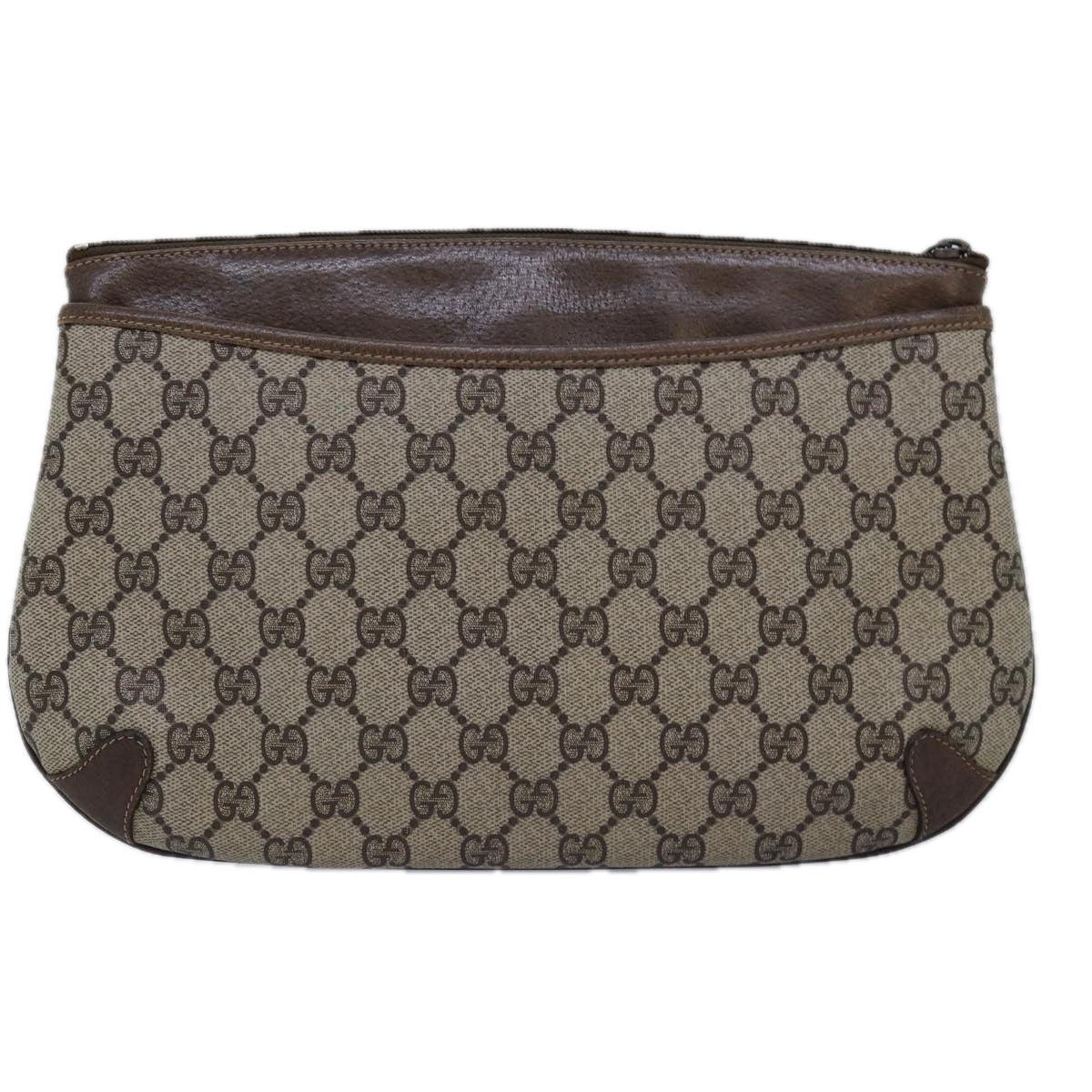 GUCCI GG Supreme Web Sherry Line Shoulder Bag PVC Beige 39 02 026 th4958