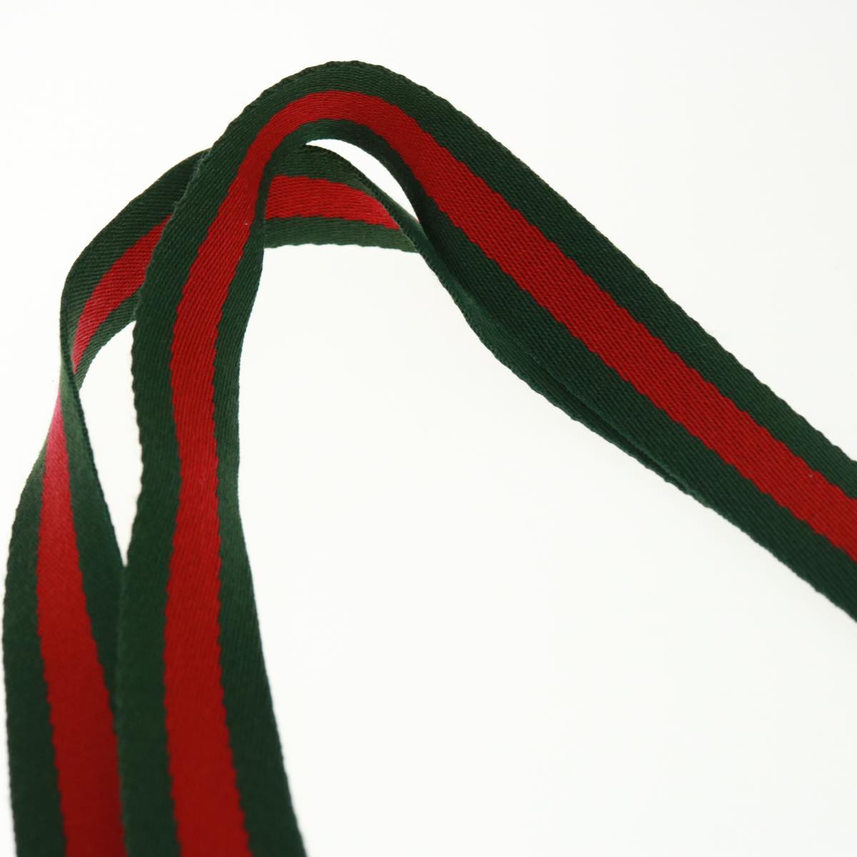 GUCCI GG Canvas Web Sherry Line Tote Bag Beige Red Green 002 58 6487 th4960