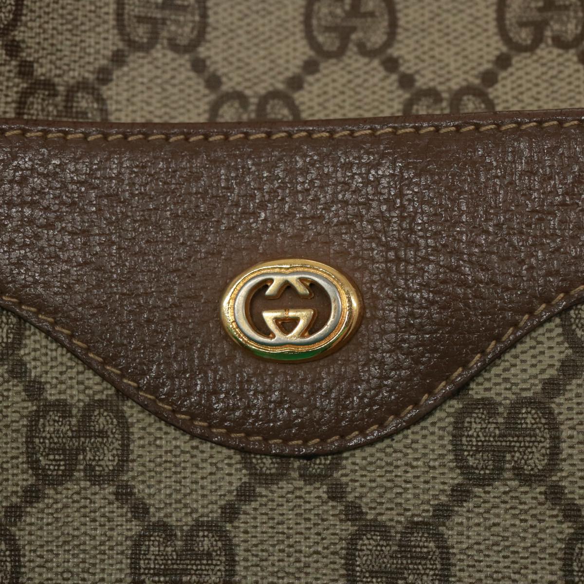 GUCCI GG Canvas Web Sherry Line Tote Bag Beige Red Green 002 58 6487 th4960