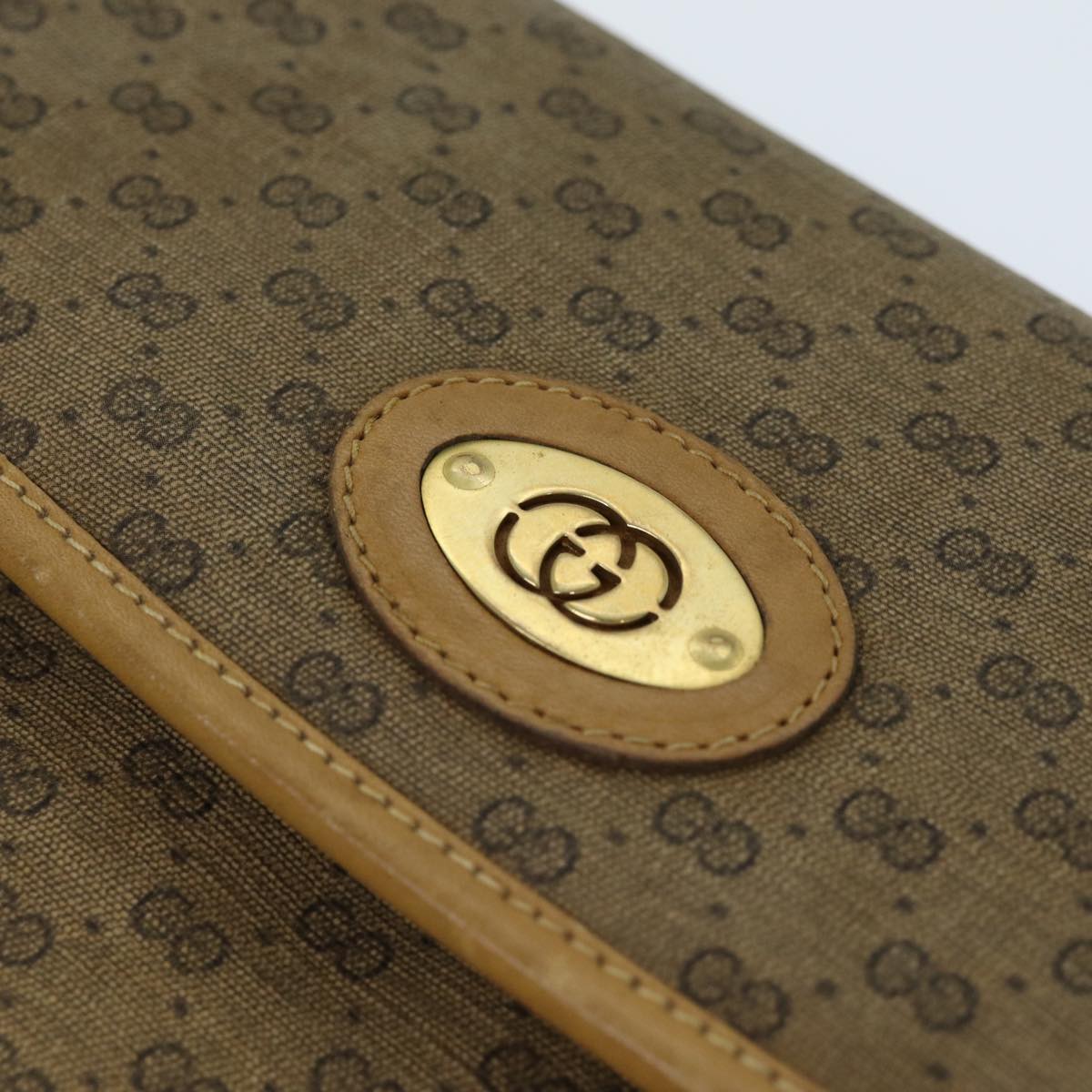 GUCCI Micro GG Supreme Shoulder Bag PVC Leather Beige 007 49 5548 th4994