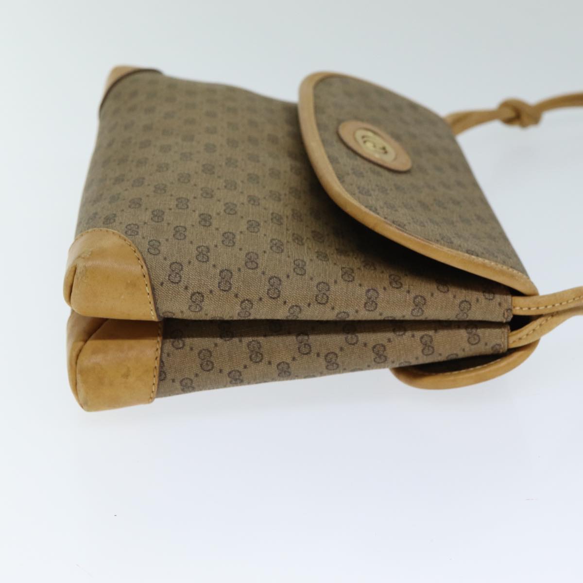 GUCCI Micro GG Supreme Shoulder Bag PVC Leather Beige 007 49 5548 th4994