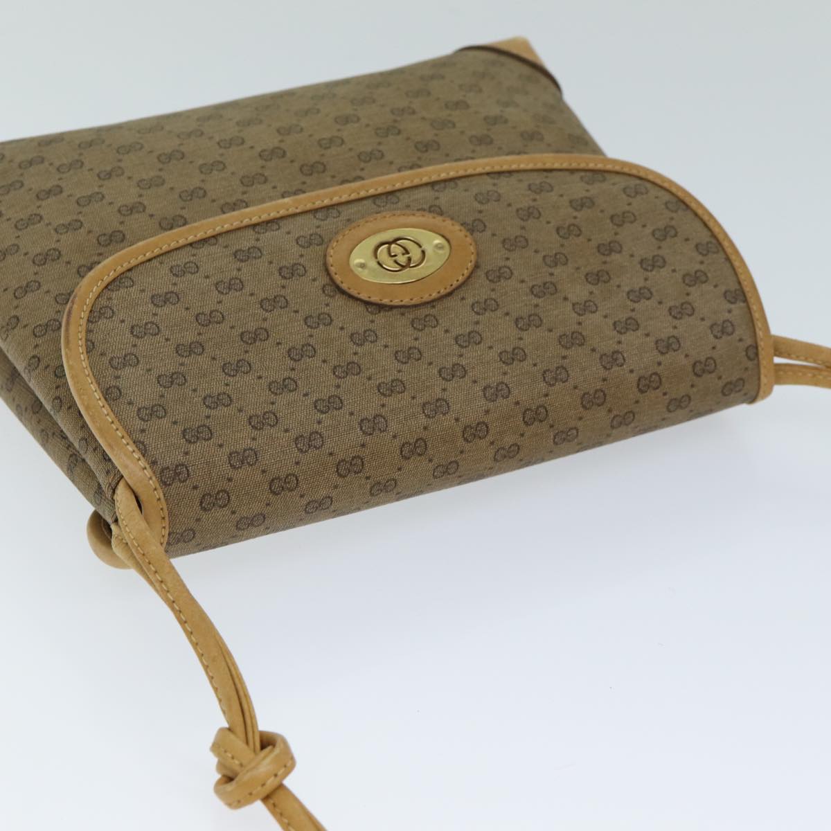 GUCCI Micro GG Supreme Shoulder Bag PVC Leather Beige 007 49 5548 th4994
