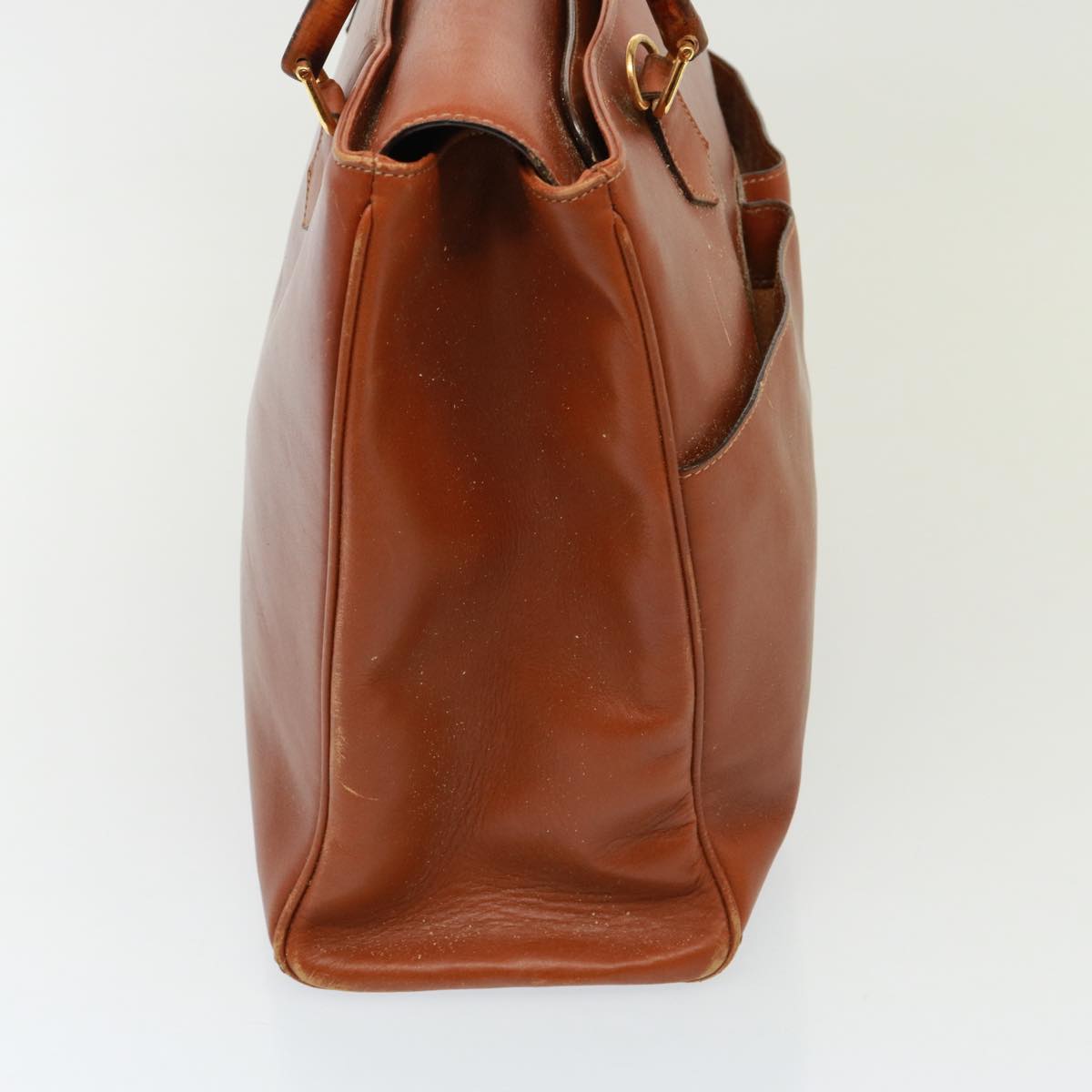 GUCCI Bamboo Hand Bag Leather 2way Brown 002 2855 0322 0 th5022