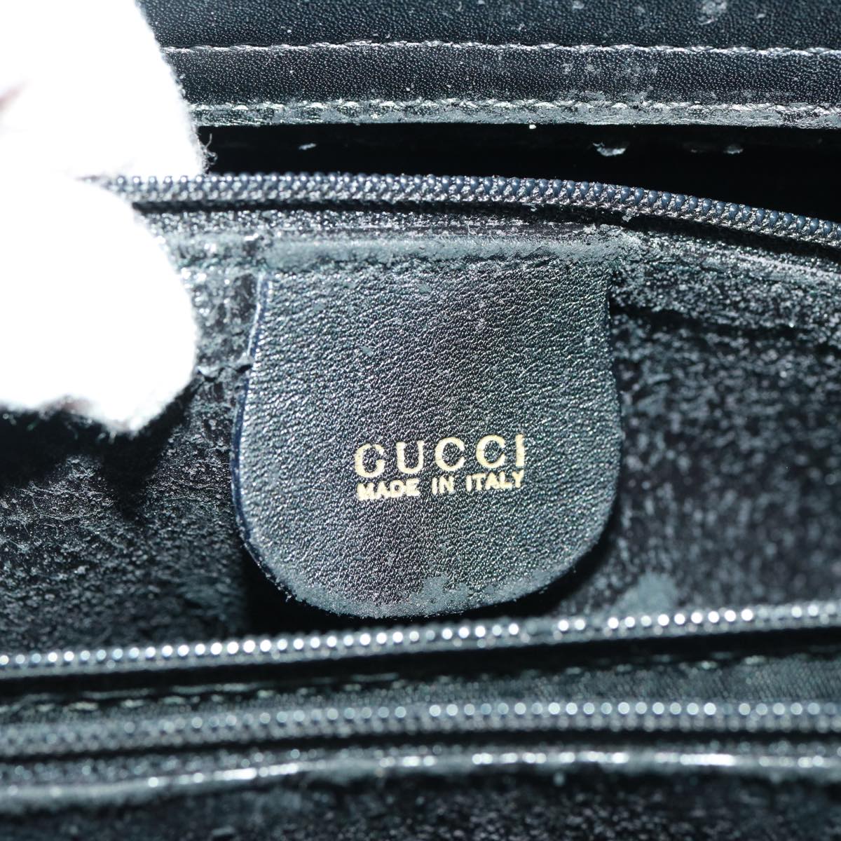 GUCCI Bamboo Hand Bag Leather 2way Black 002 2855 0322 0 th5023