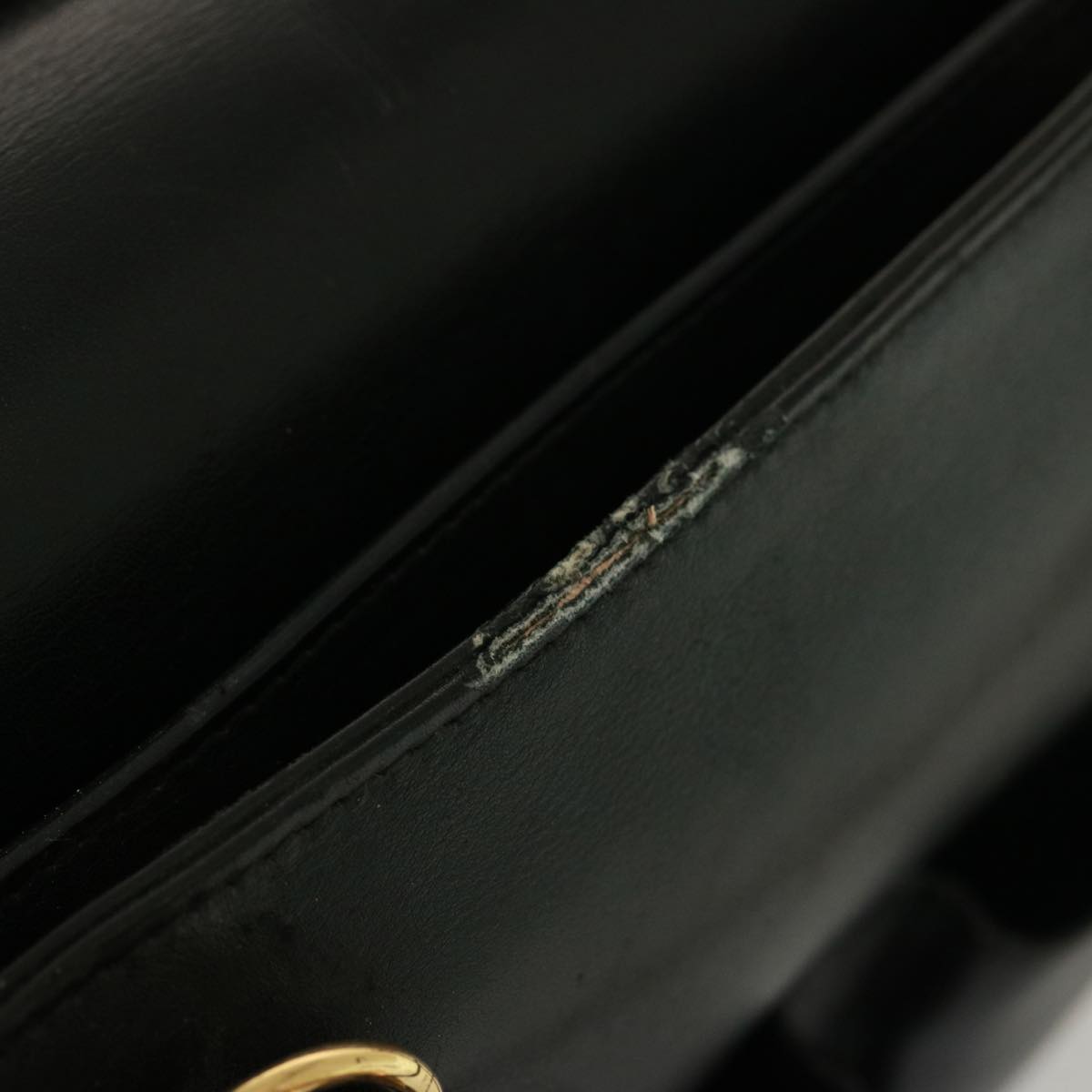 GUCCI Bamboo Hand Bag Leather 2way Black 002 2855 0322 0 th5023