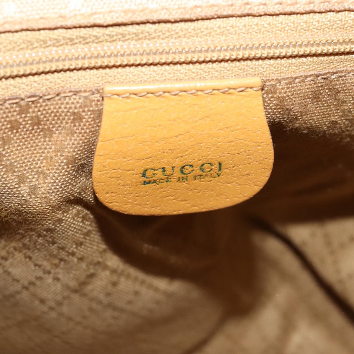 GUCCI Bamboo Backpack Leather Yellow 003 2058 0016 th5025