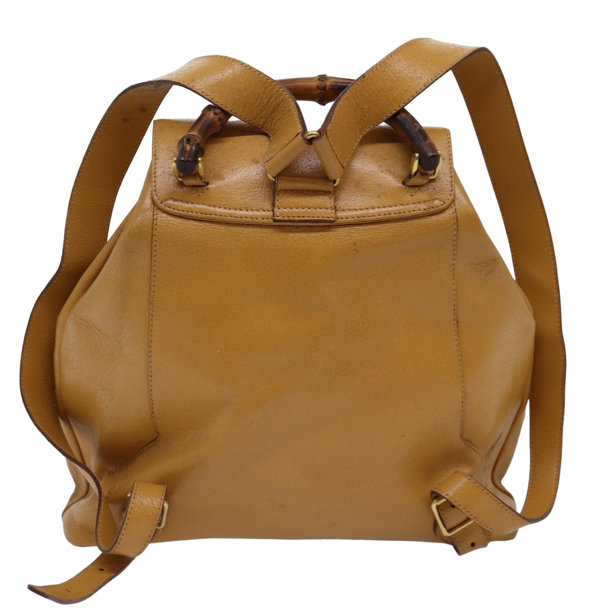 GUCCI Bamboo Backpack Leather Yellow 003 2058 0016 th5025