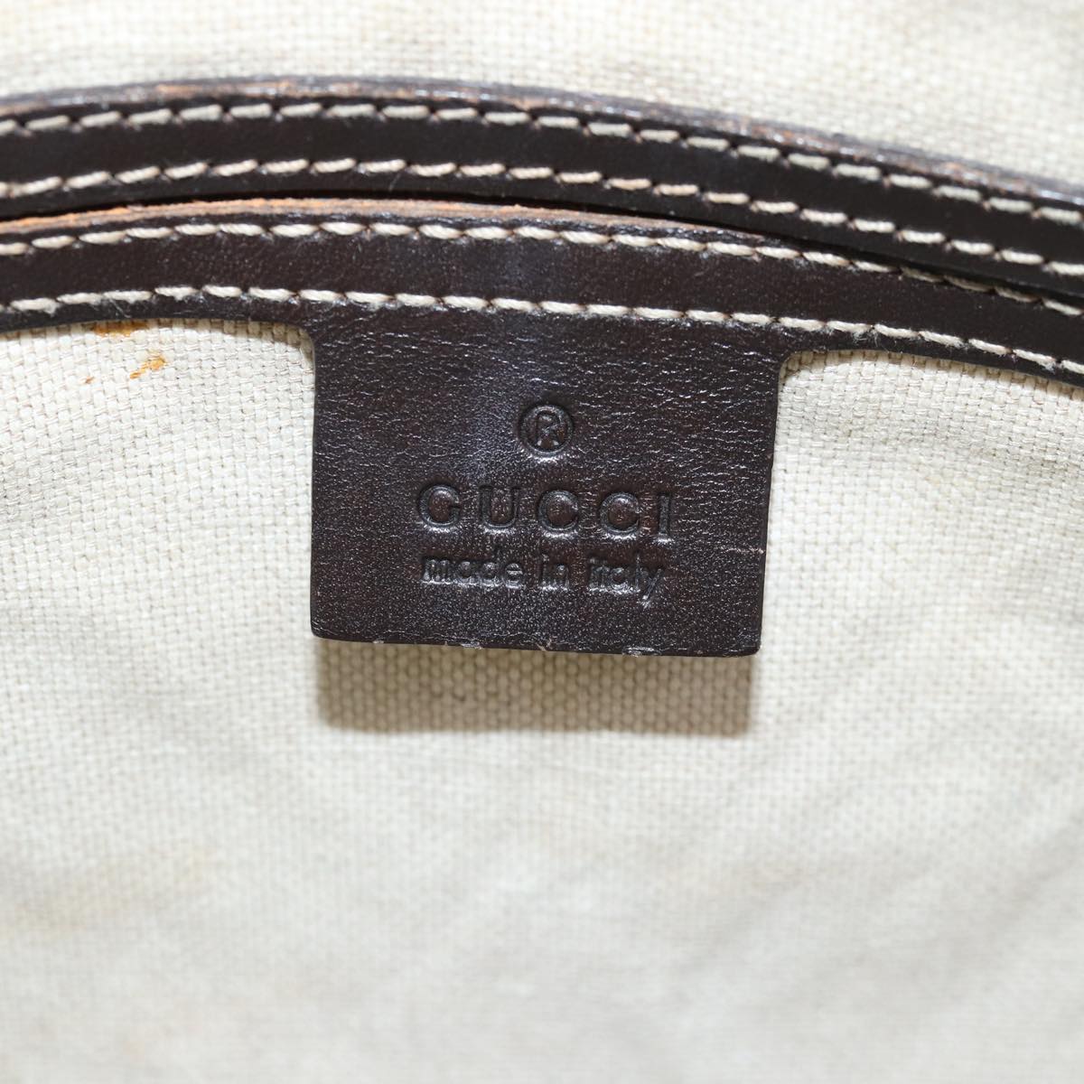 GUCCI GG Supreme Shoulder Bag PVC Leather Beige 295257 th5026
