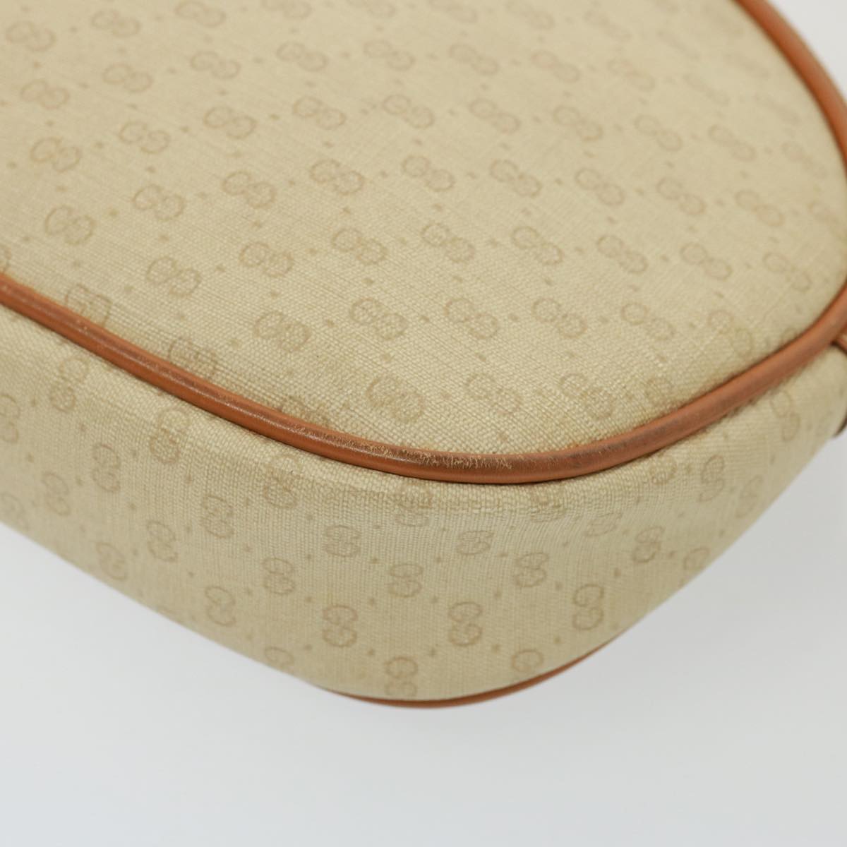 GUCCI Micro GG Supreme Shoulder Bag PVC Leather Beige 007 983 1113 th5073
