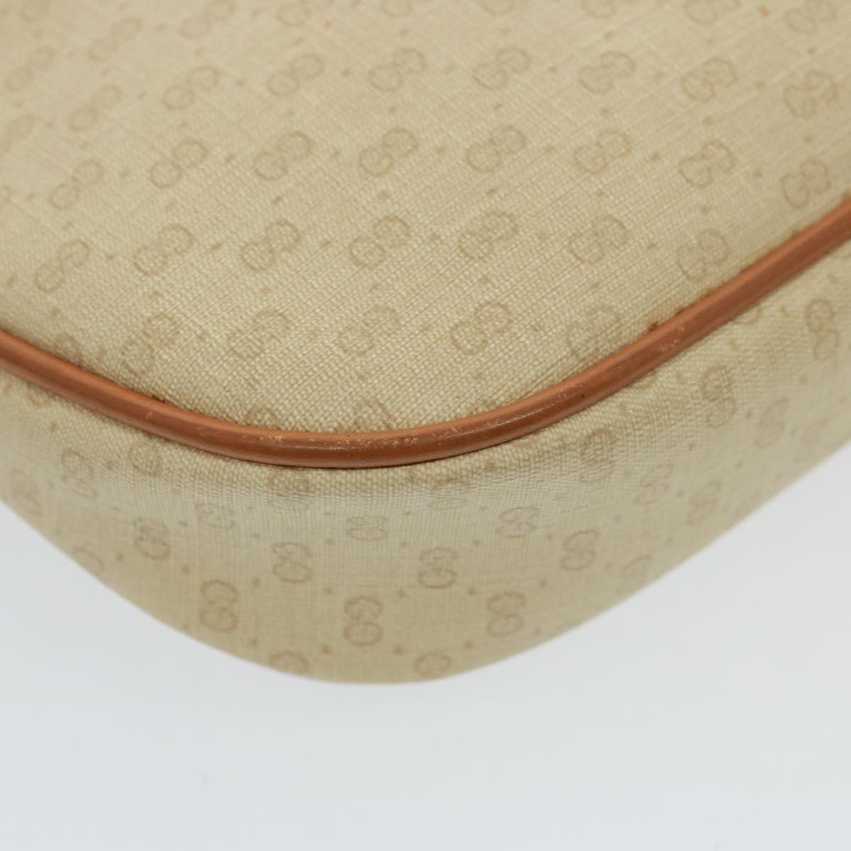 GUCCI Micro GG Supreme Shoulder Bag PVC Leather Beige 007 983 1113 th5073