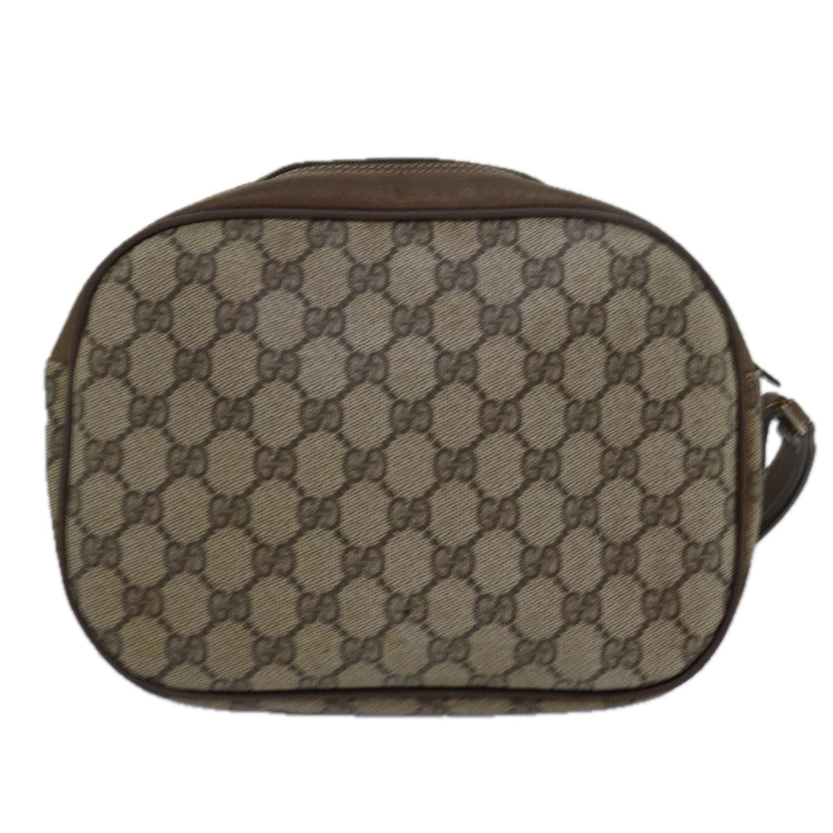 GUCCI GG Supreme Web Sherry Line Clutch Bag PVC Beige Red 89 01 034 th5079