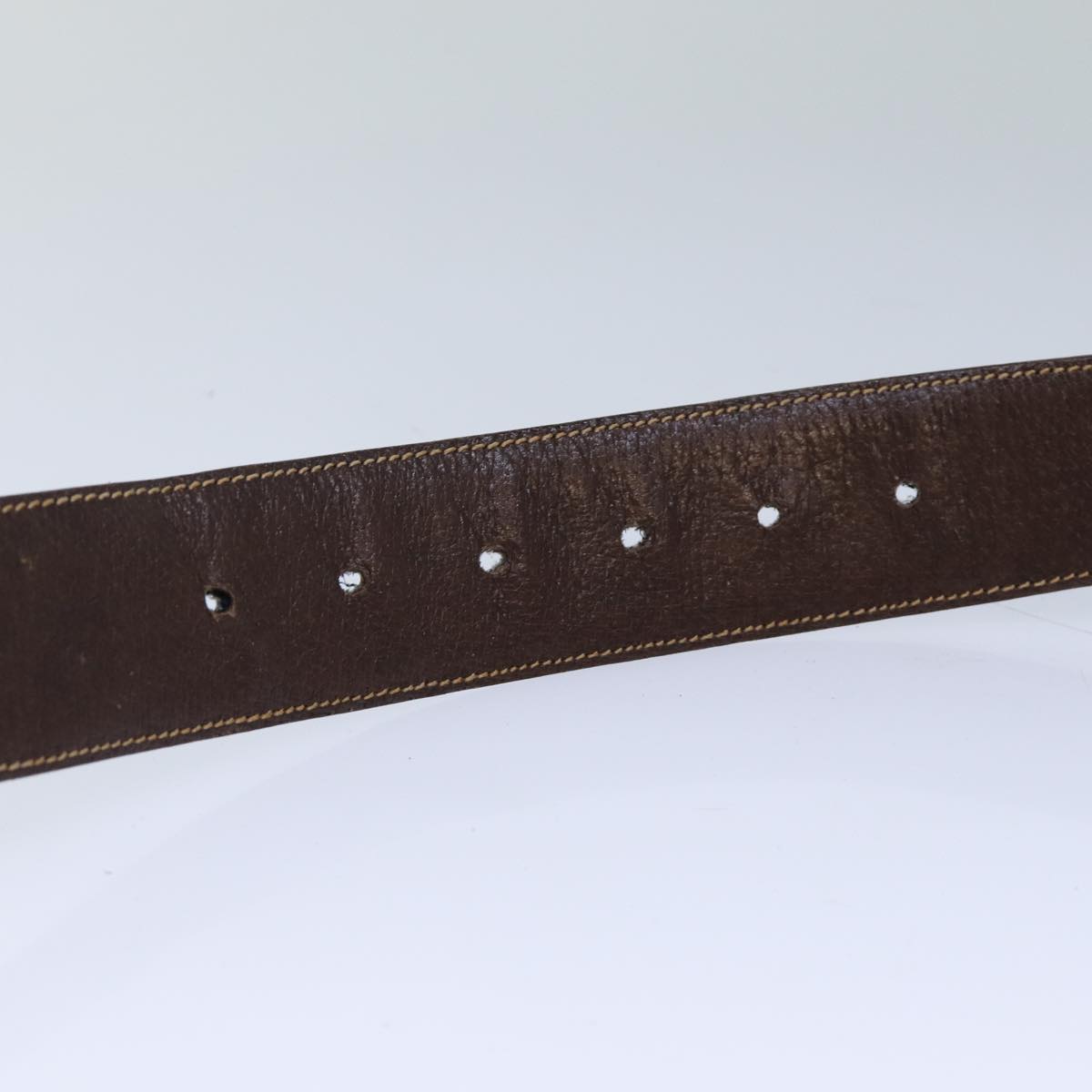 GUCCI Belt Leather 37"" Black th5131