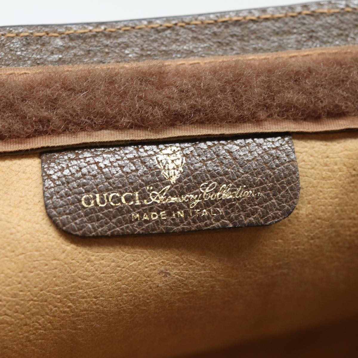 GUCCI GG Supreme Web Sherry Line Clutch Bag PVC Beige 89 01 002 th5138