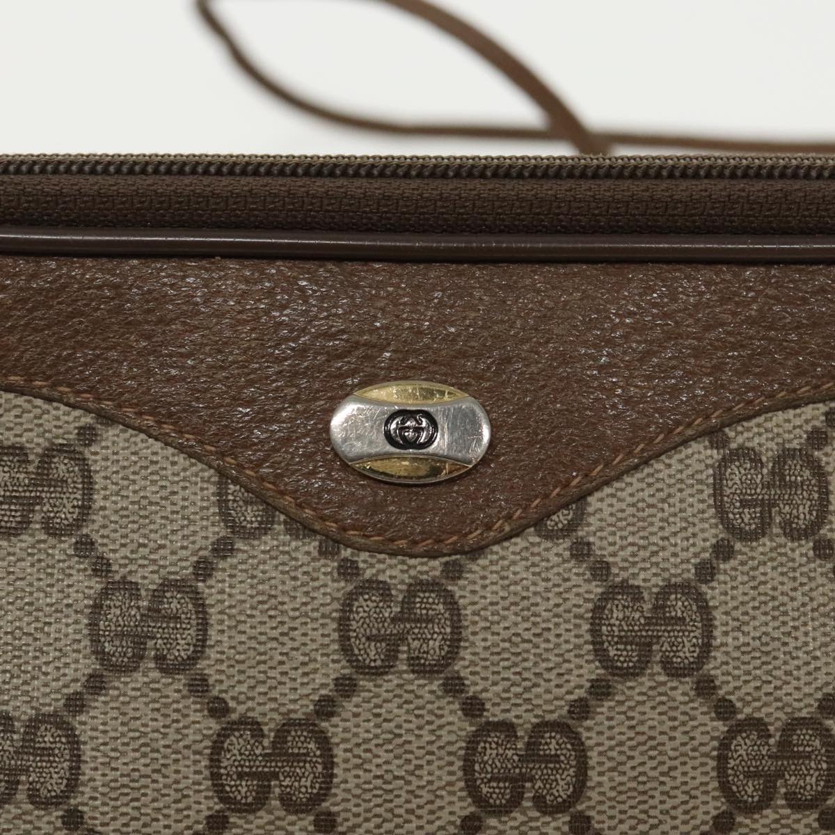 GUCCI GG Supreme Shoulder Bag PVC Beige Gold 97 02 068 th5444