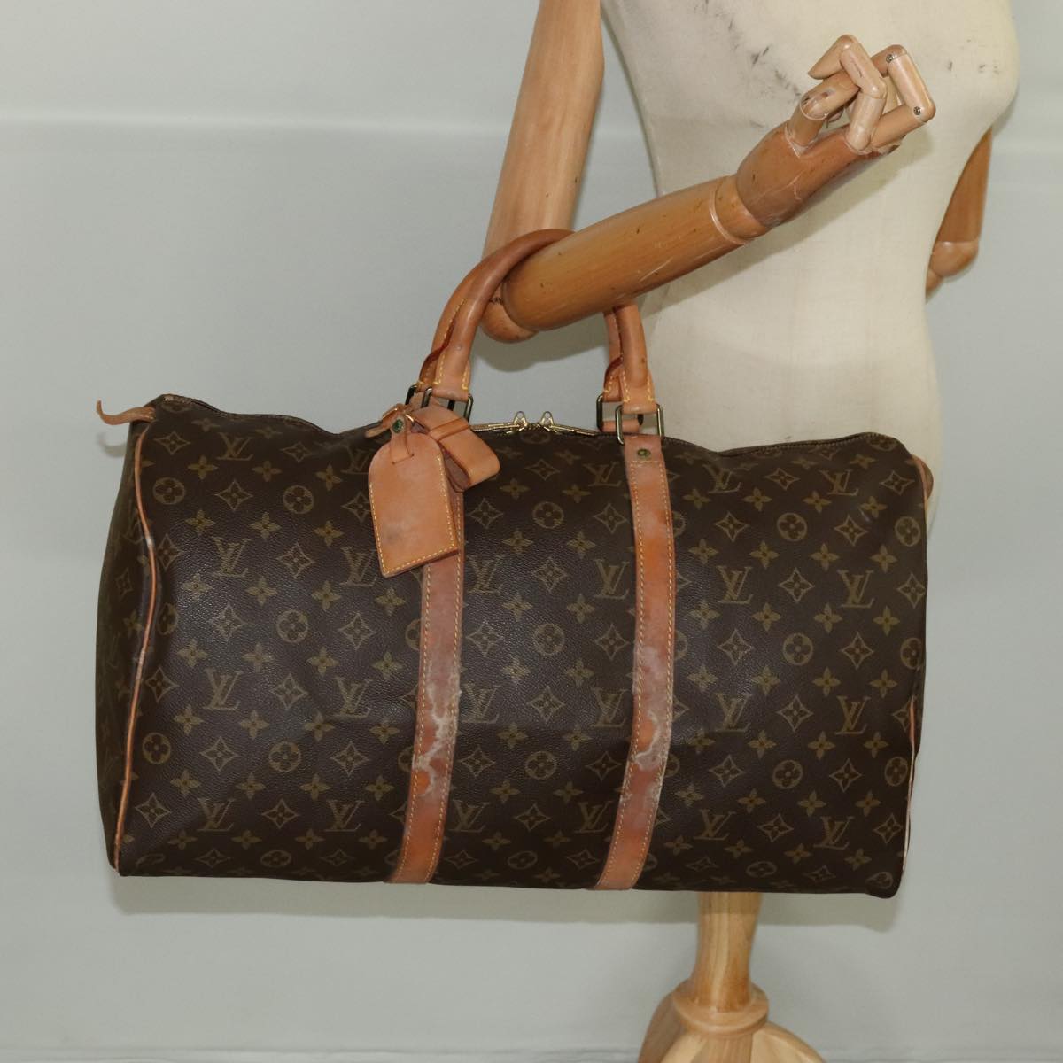 LOUIS VUITTON Monogram Keepall 50 Boston Bag M41426 LV th5528