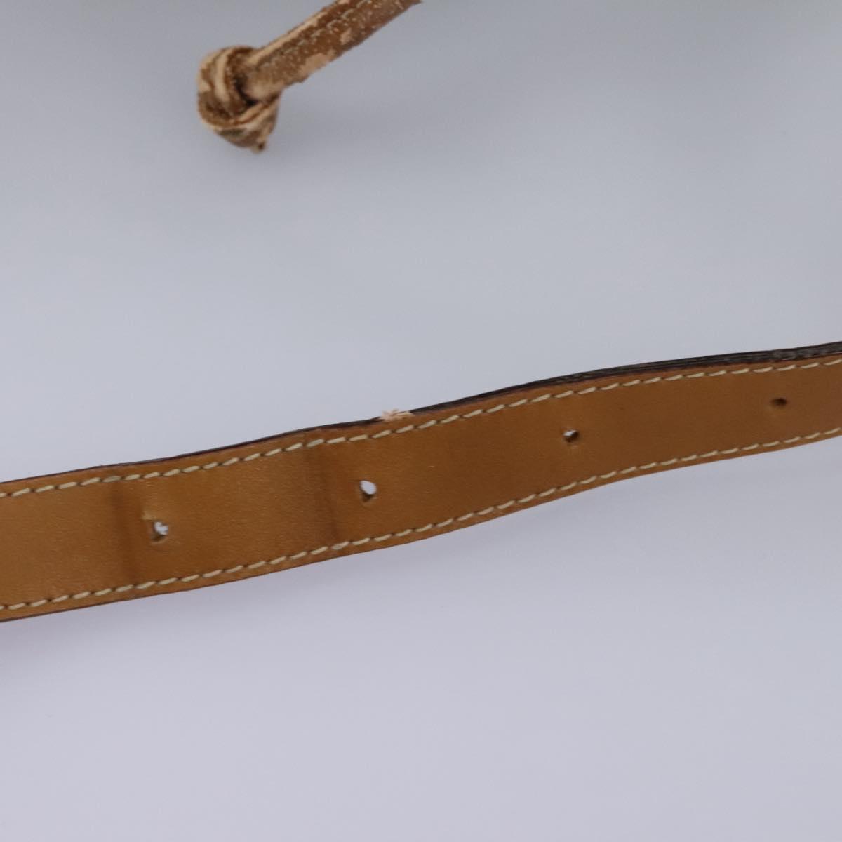 FENDI Pecan Canvas Shoulder Bag PVC Leather Brown th5553