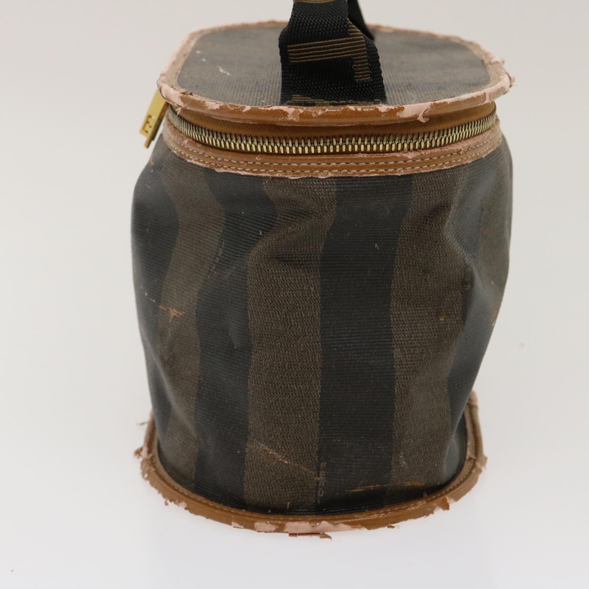 FENDI Pecan Canvas Hand Pouch Black Brown am1752s