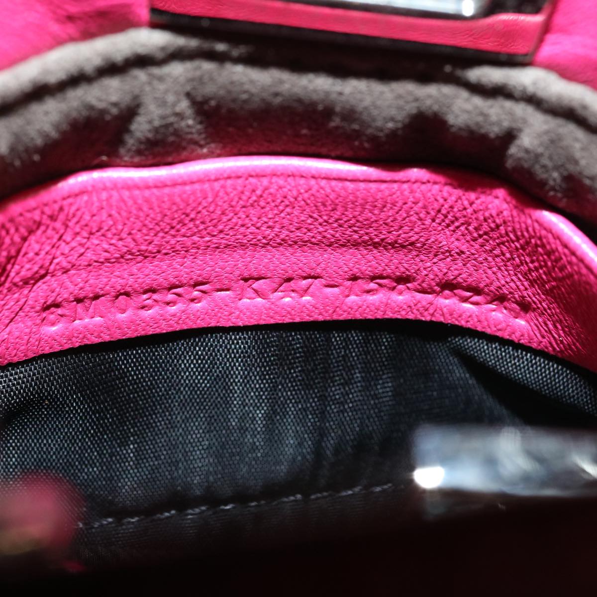 FENDI Micro Peek A Boo Hand Bag Leather 2way Pink am2705gA