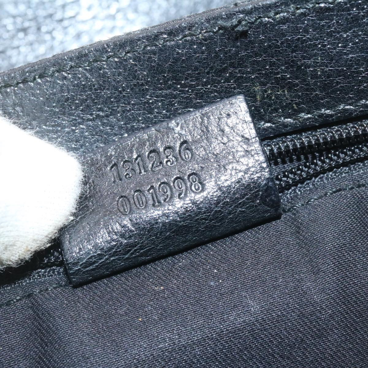 GUCCI GG Canvas Waist Bag Pouch Black am1341s