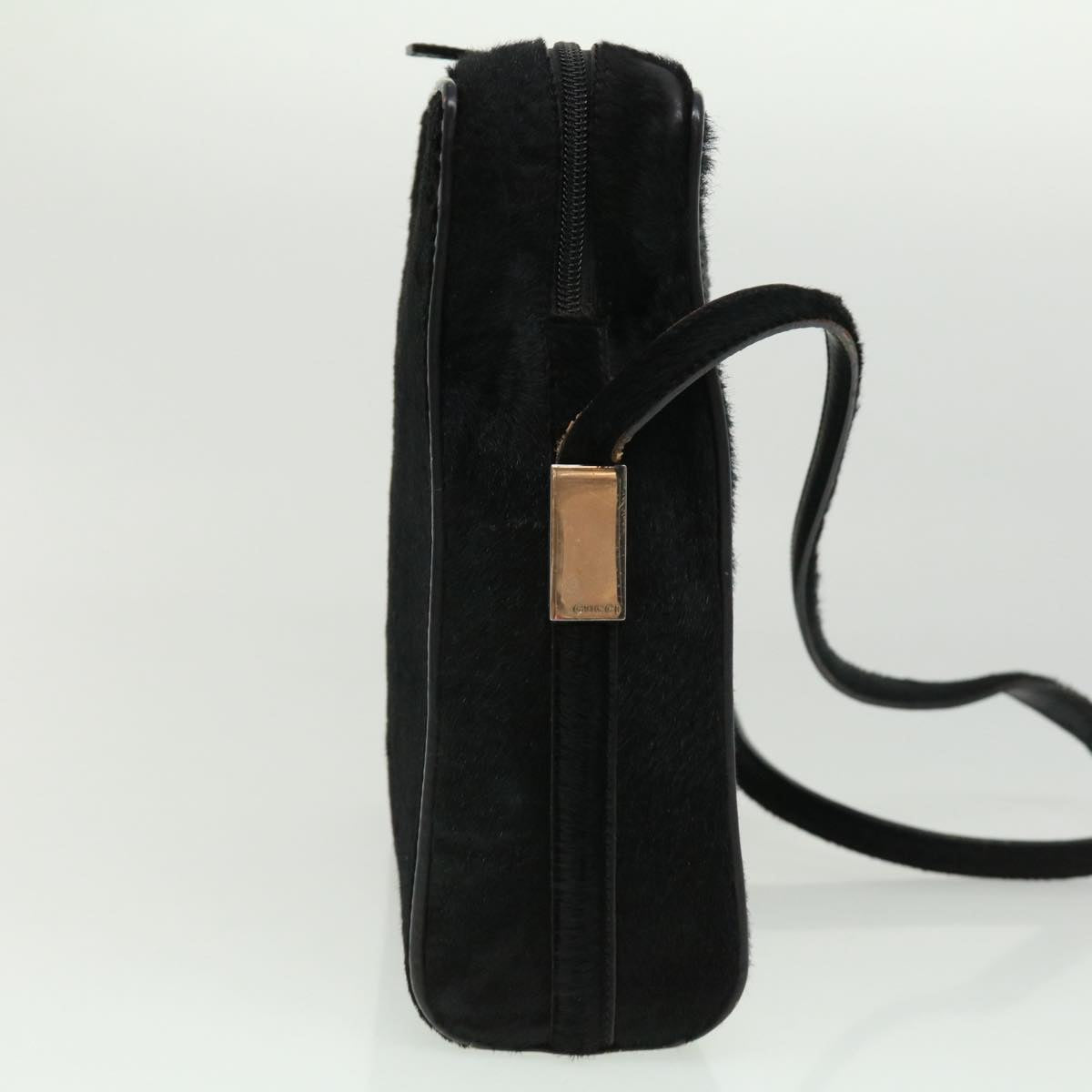 GUCCI Shoulder Bag Unborn Calf Skin Black ki2406
