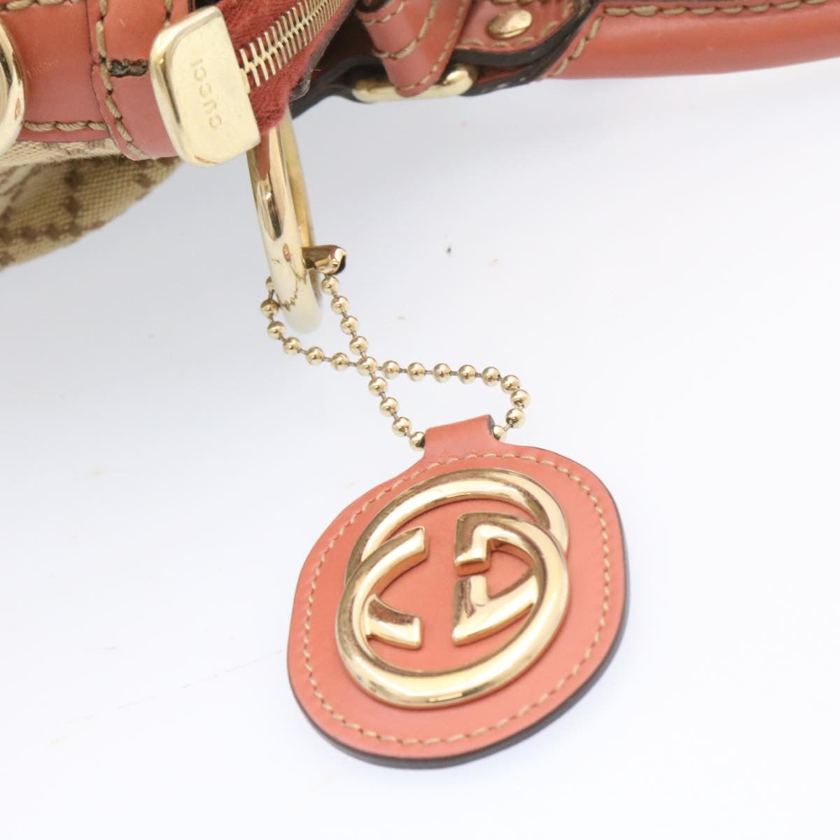 GUCCI Diamante Sukey Hand Bag 2Way Brown Pink am1578s