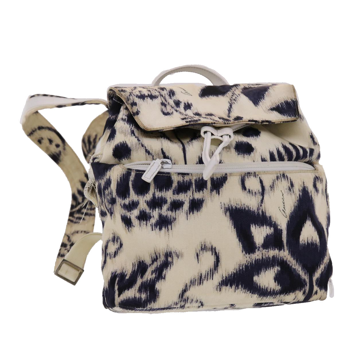 GUCCI Backpack Canvas White Navy 003 9242 002058 ar9137