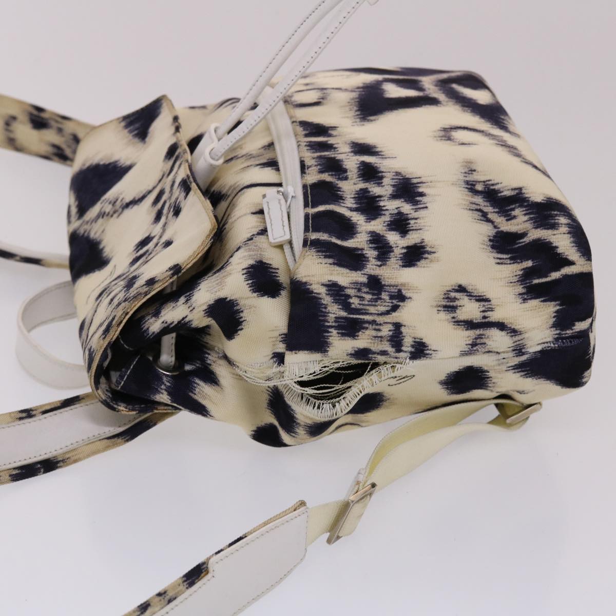 GUCCI Backpack Canvas White Navy 003 9242 002058 ar9137