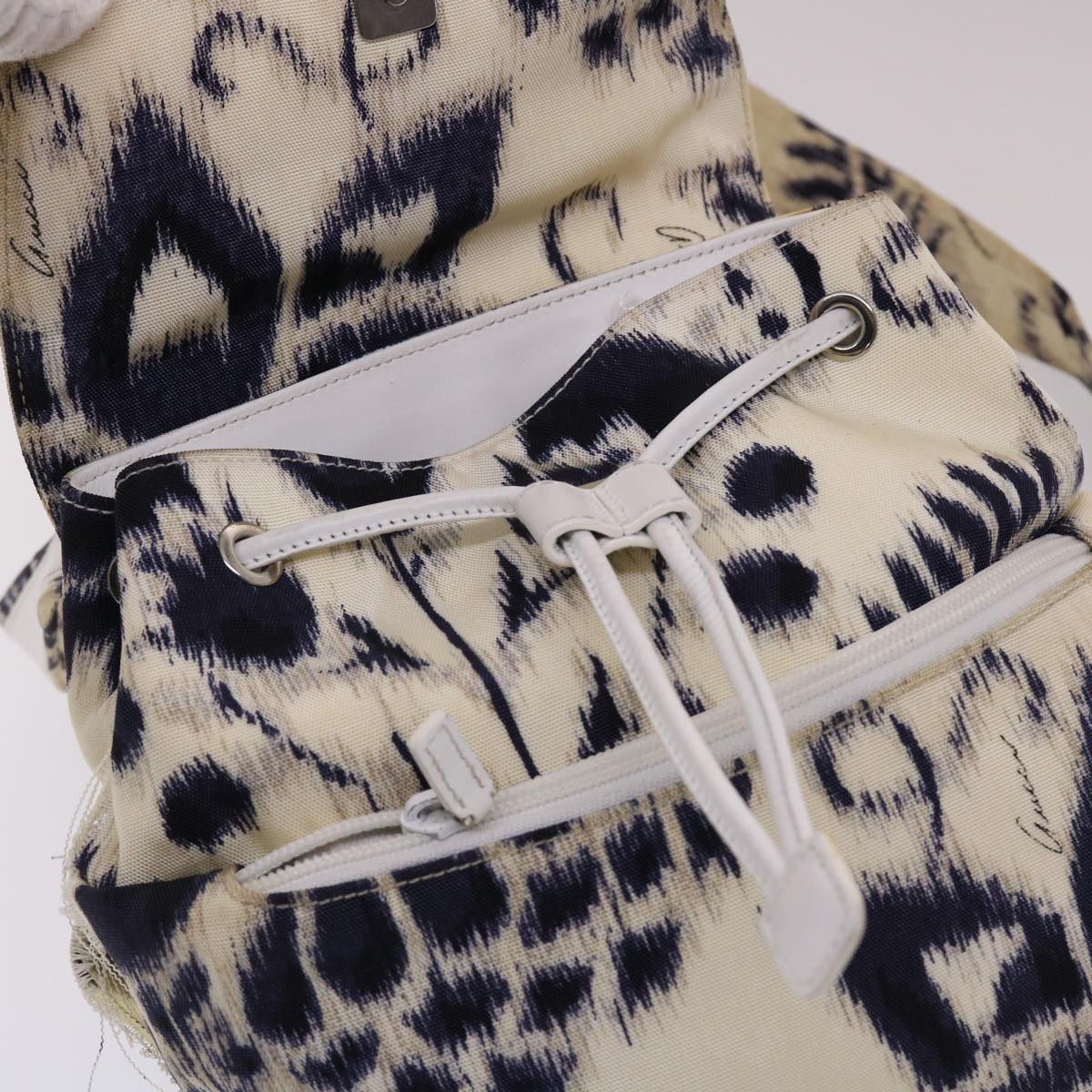 GUCCI Backpack Canvas White Navy 003 9242 002058 ar9137