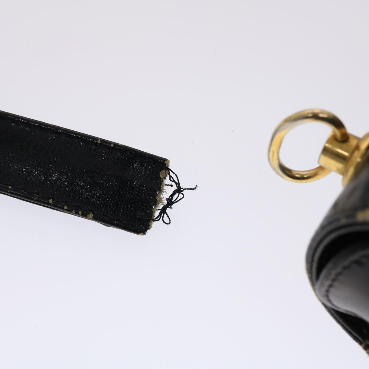 GUCCI Shoulder Bag Leather Black bs2567