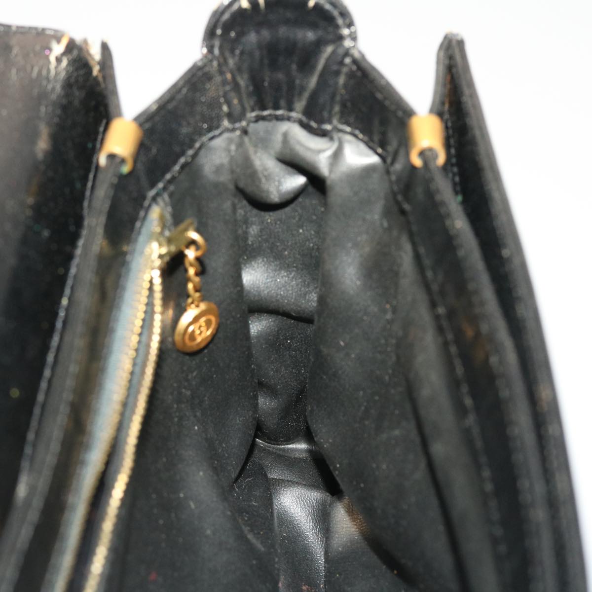 GUCCI Shoulder Bag Leather Black bs2567