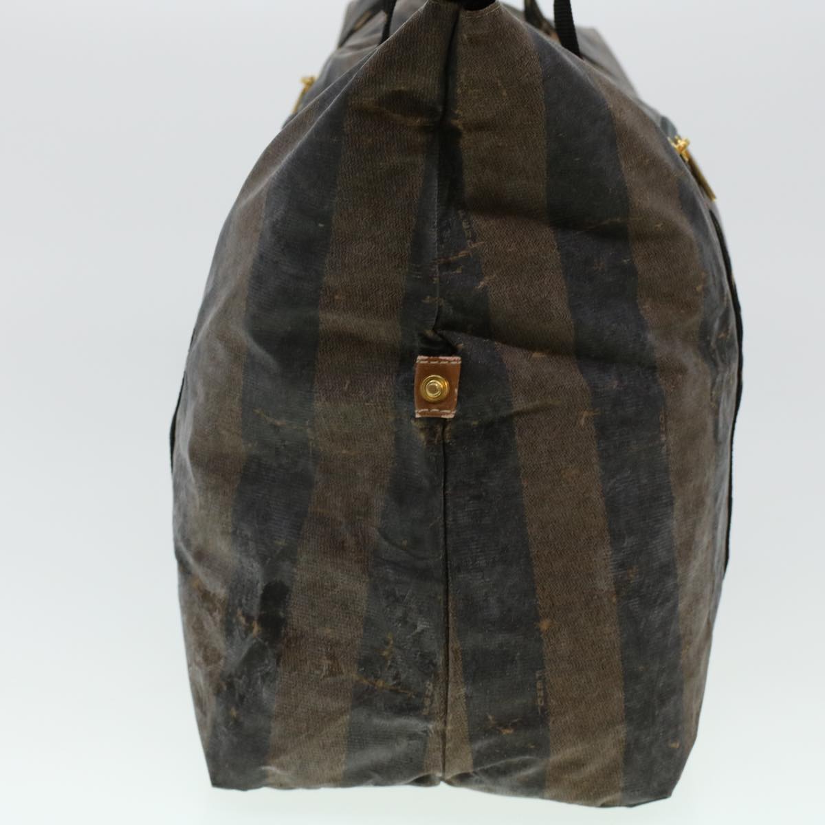 FENDI Pecan Canvas Pouch Shoulder Bag Coated Canvas 2Set Brown Black ti1034