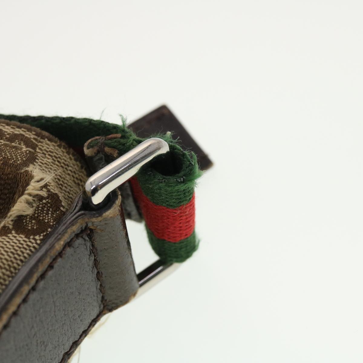 GUCCI GG Canvas Web Sherry Line Shoulder Bag Beige Green Red 189749 ti1038