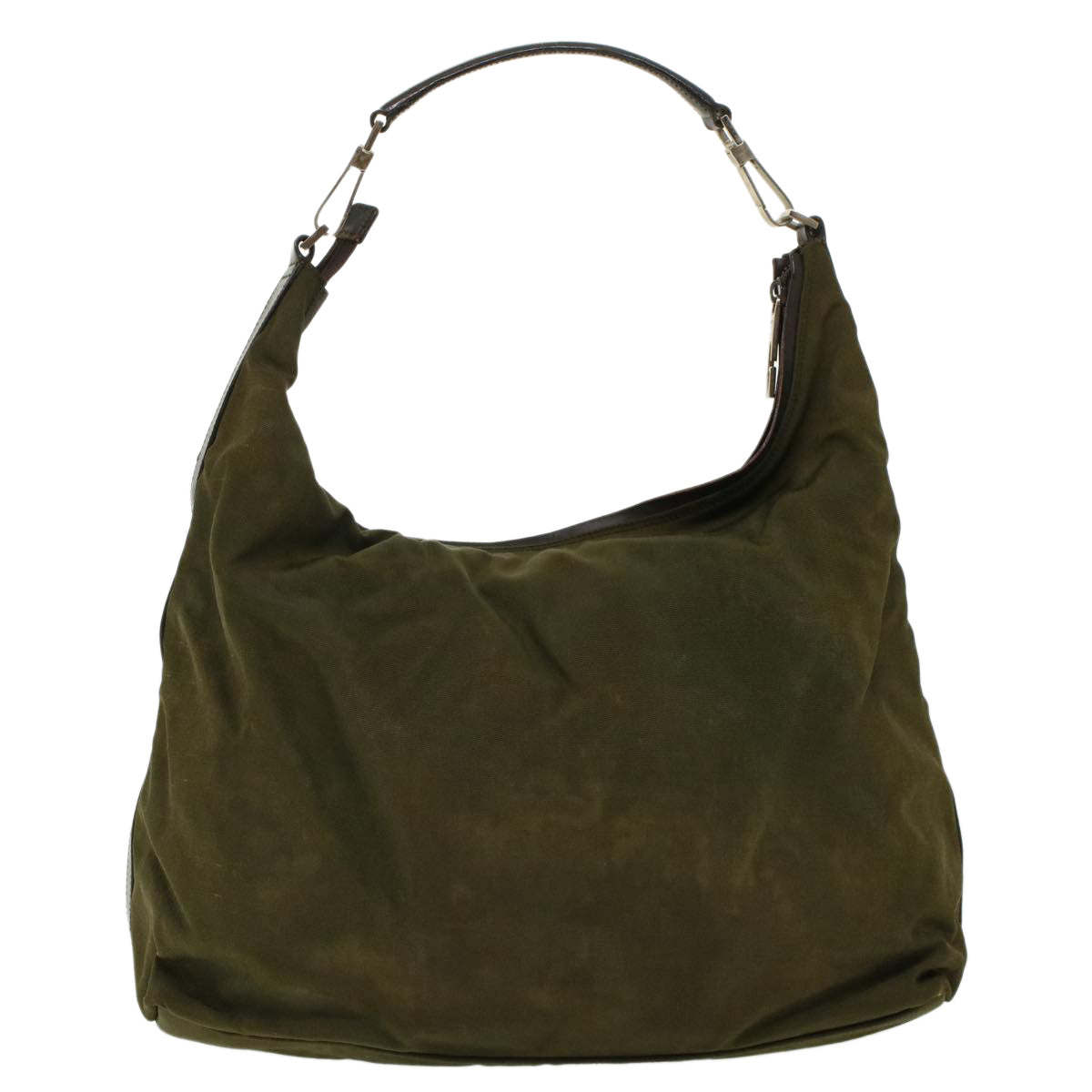 GUCCI Shoulder Bag Canvas Khaki ti1043