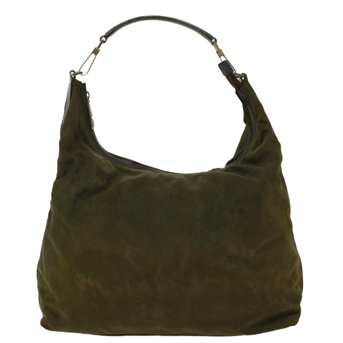 GUCCI Shoulder Bag Canvas Khaki ti1043