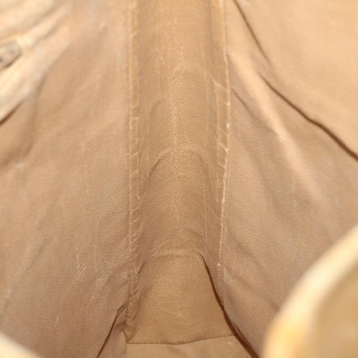 GUCCI Micro GG Canvas Tote Bag PVC Leather Beige ti1048