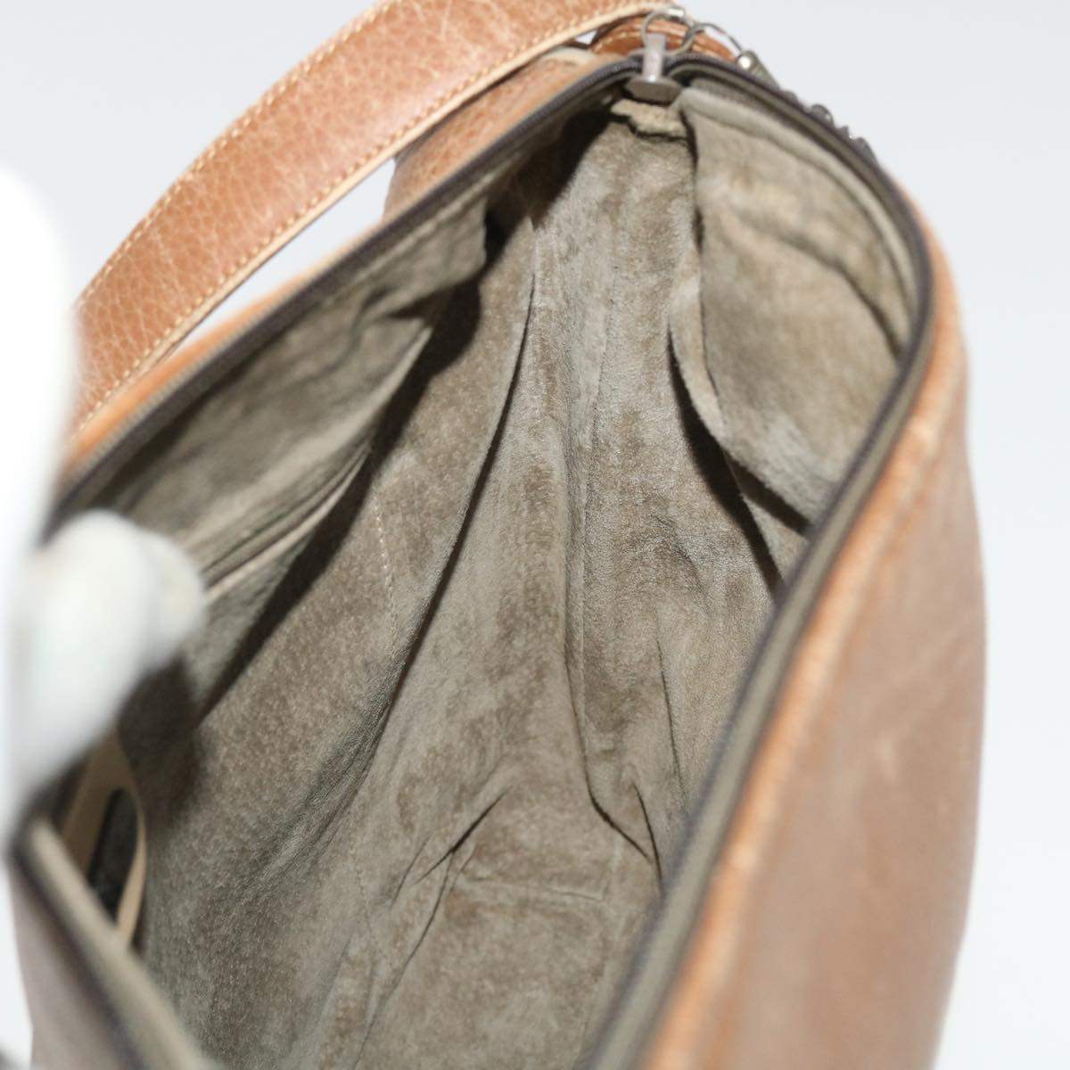 GUCCI Shoulder Bag Leather Brown ti1051