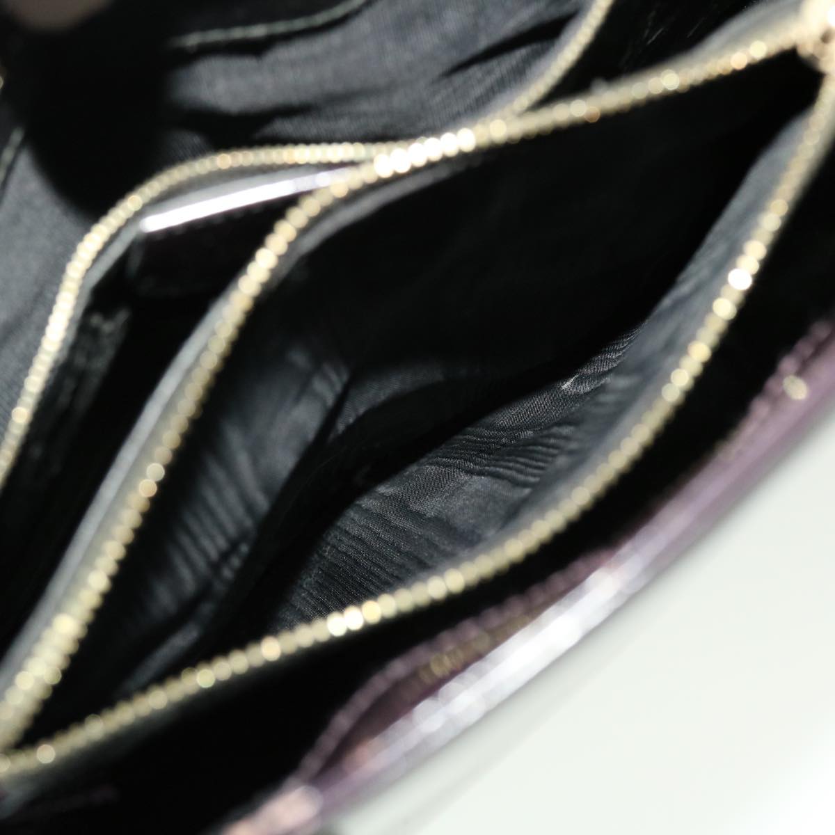 GUCCI Shoulder Bag Leather Purple ti1095