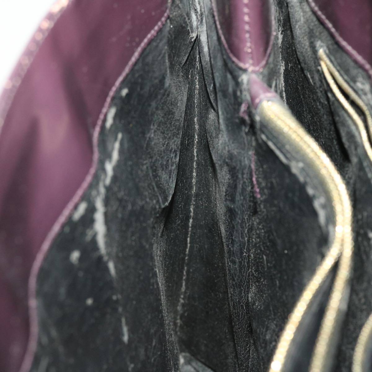 GUCCI Shoulder Bag Leather Purple ti1095